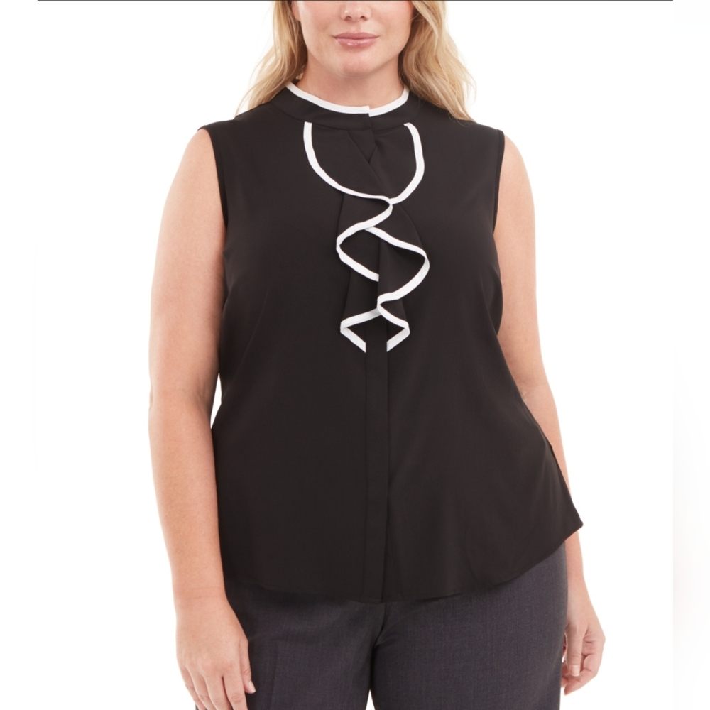 Calvin Klein Ruffle Blouse - Picture 4 of 4